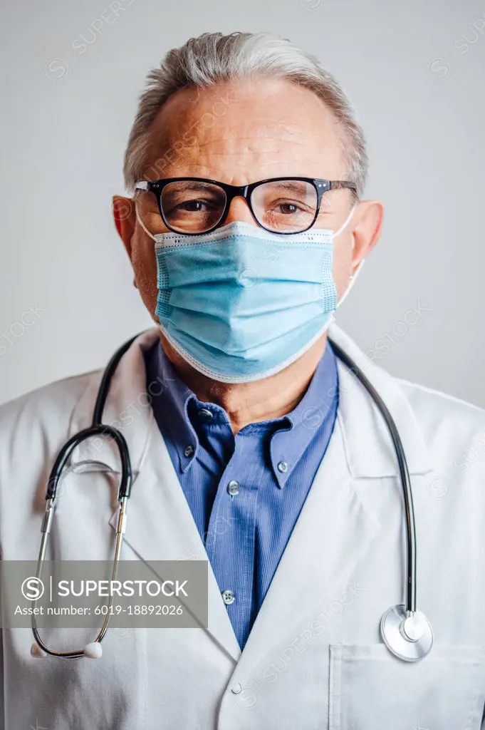 Portrait of a doctor wearing a face mask