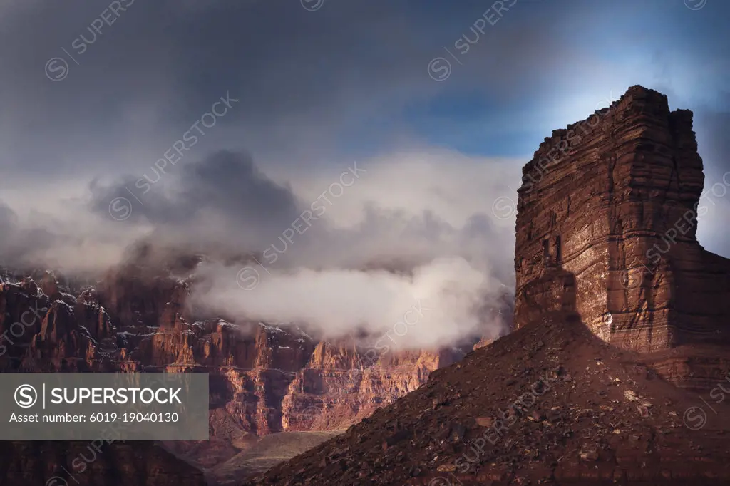 Marble Canyon in Arizona. Reddish landscape of the grand canyon