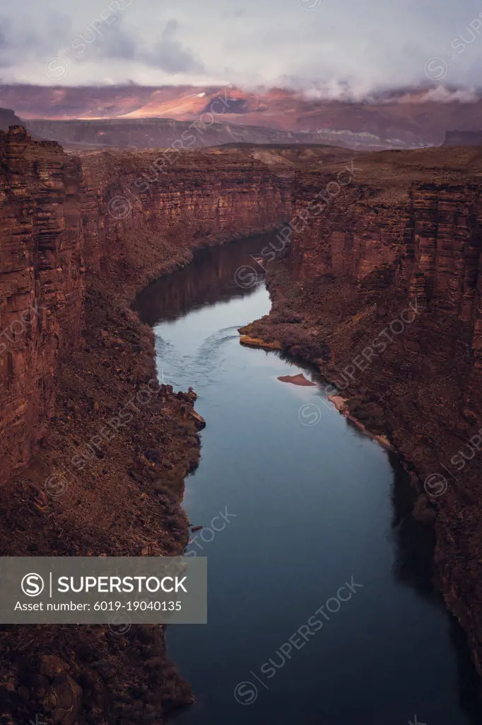 Marble Canyon in Arizona. Reddish landscape of the grand canyon