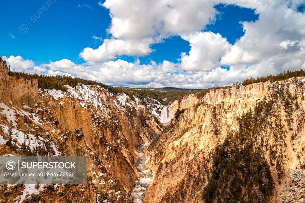 yellowstone falls at Yellowstone national park