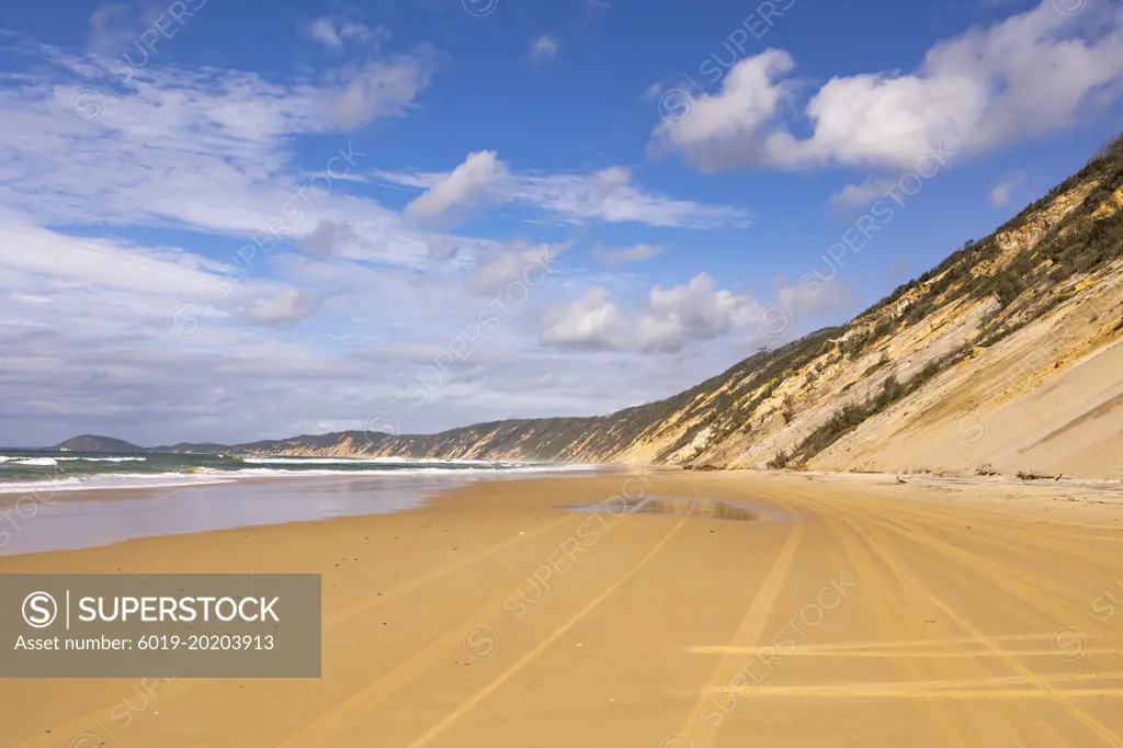 Empty Rainbow Beach in Australia