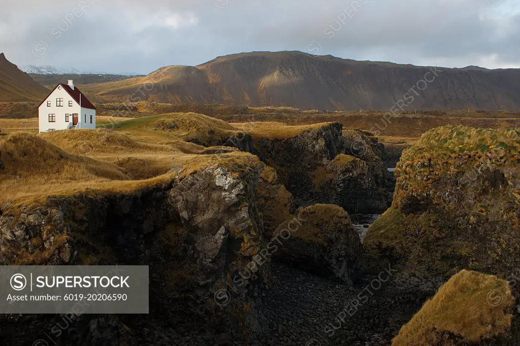 Small house near the rocks