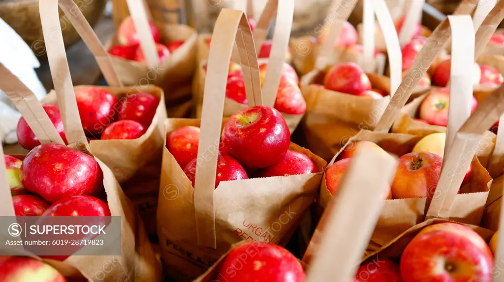 Apples ready to be eaten.