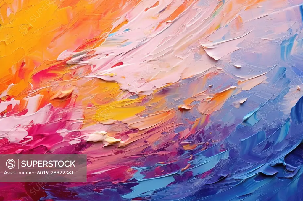 Colorful abstract oil painting background. Generative AI