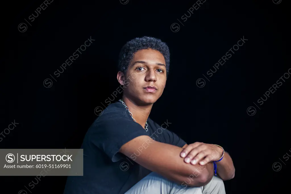 Studio Portrait of a confident young man