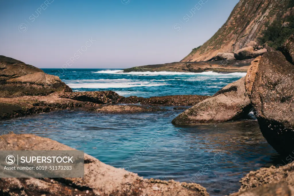 Tide pool beach in Rio de Janeiro Brazil