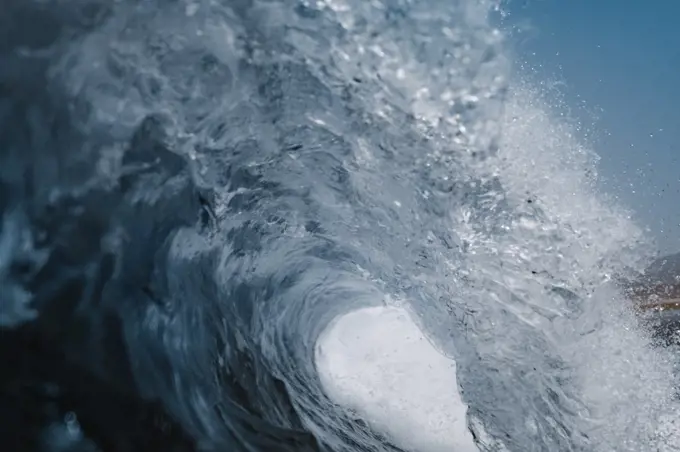 Wave breaking on a beach in Tenerife