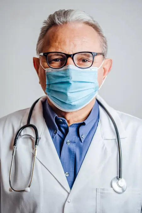 Portrait of a doctor wearing a face mask
