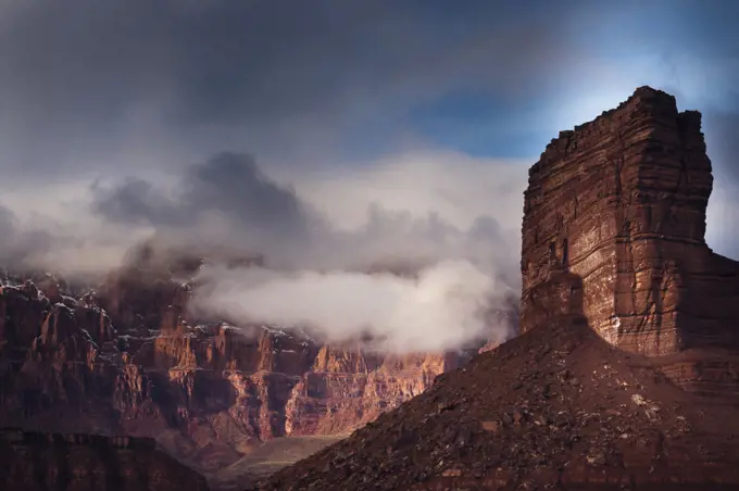 Marble Canyon in Arizona. Reddish landscape of the grand canyon