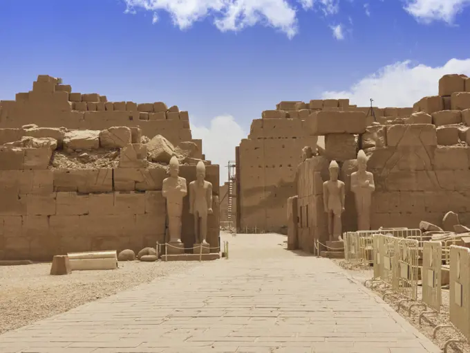 Karnak temple in luxor with its wonderful sculptures and antiquities