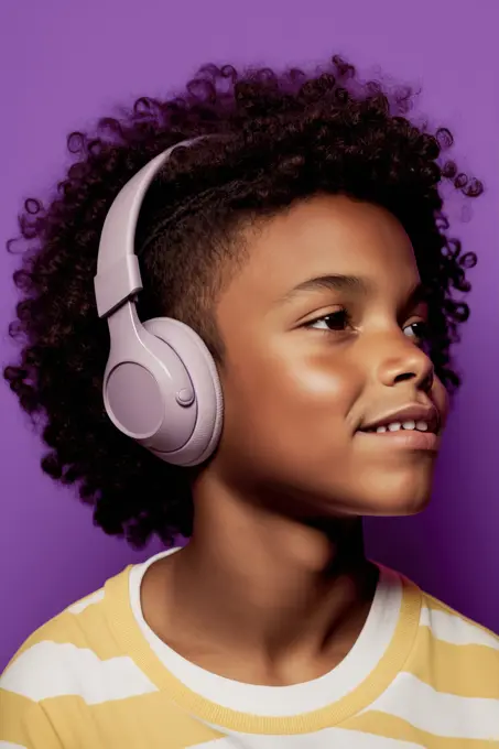 adorable afro latin boy smiling