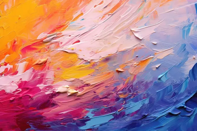 Colorful abstract oil painting background. Generative AI