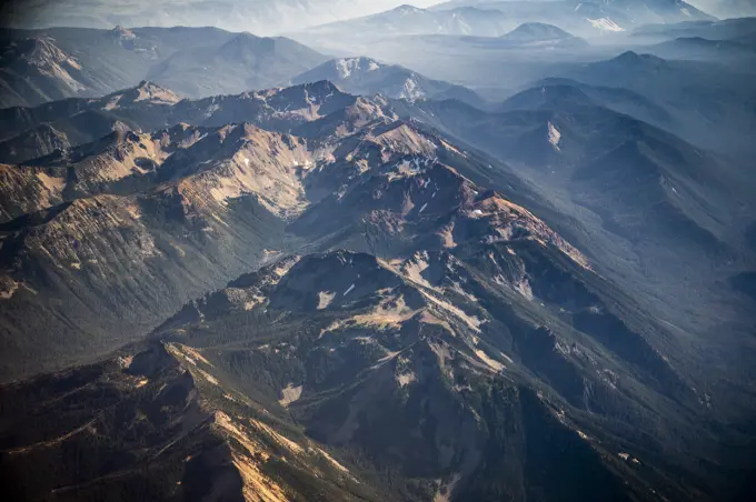 Cascade Mountains From A Plane Window