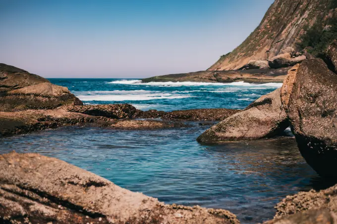 Tide pool beach in Rio de Janeiro Brazil