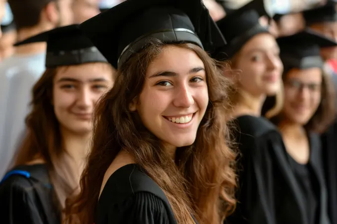 Graduation of European and American university students