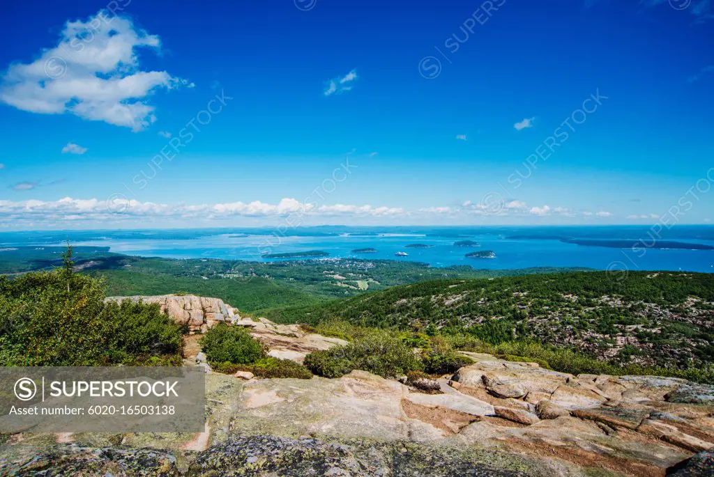 View from Cadillac mountain, Acadia National Park, Maine, United States