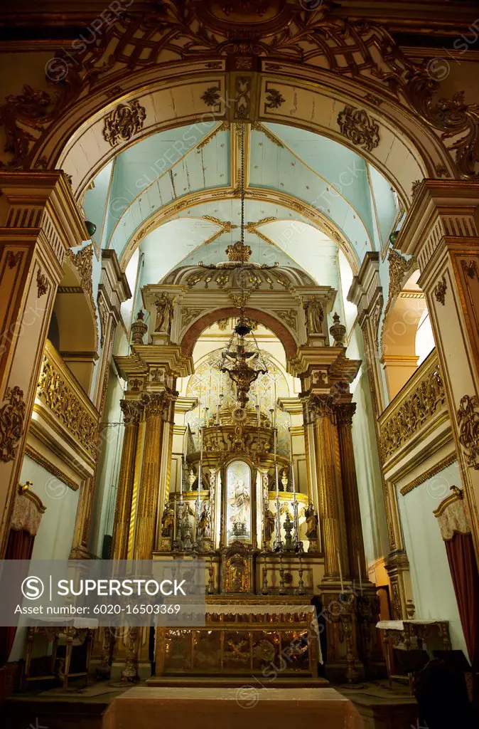 Interior of Nosso Senhor do Bonfim Cathedral, Salvador, Bahia, Brazil