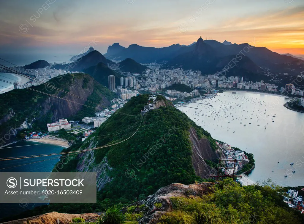 View of Rio de Janeiro from Sugarloaf mountain, Brazil