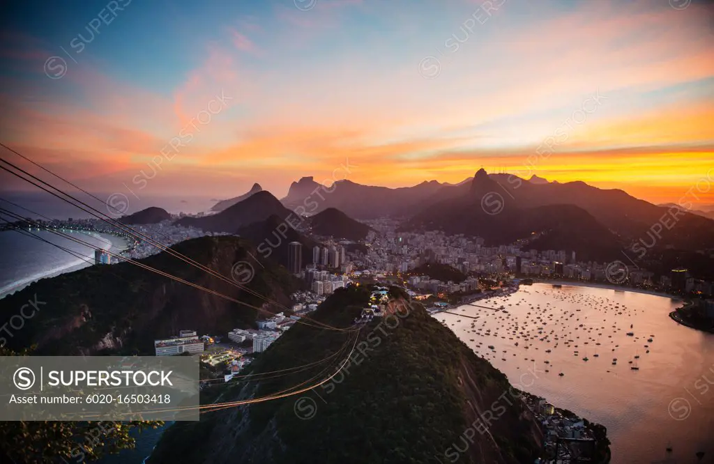 View of Rio de Janeiro from Sugarloaf mountain, Brazil