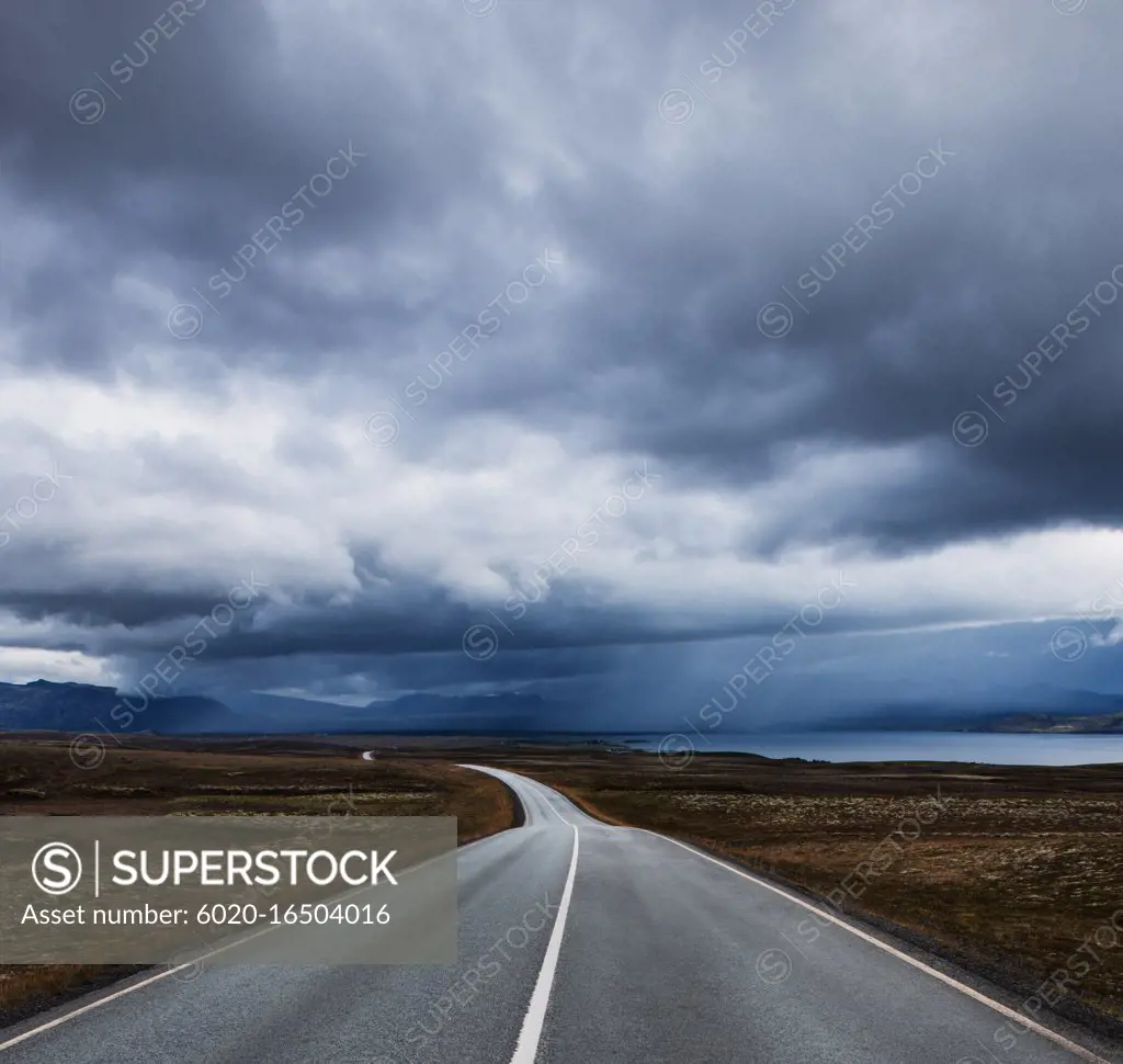 Road going through the golden circle, Iceland, Scandinavia, Europe