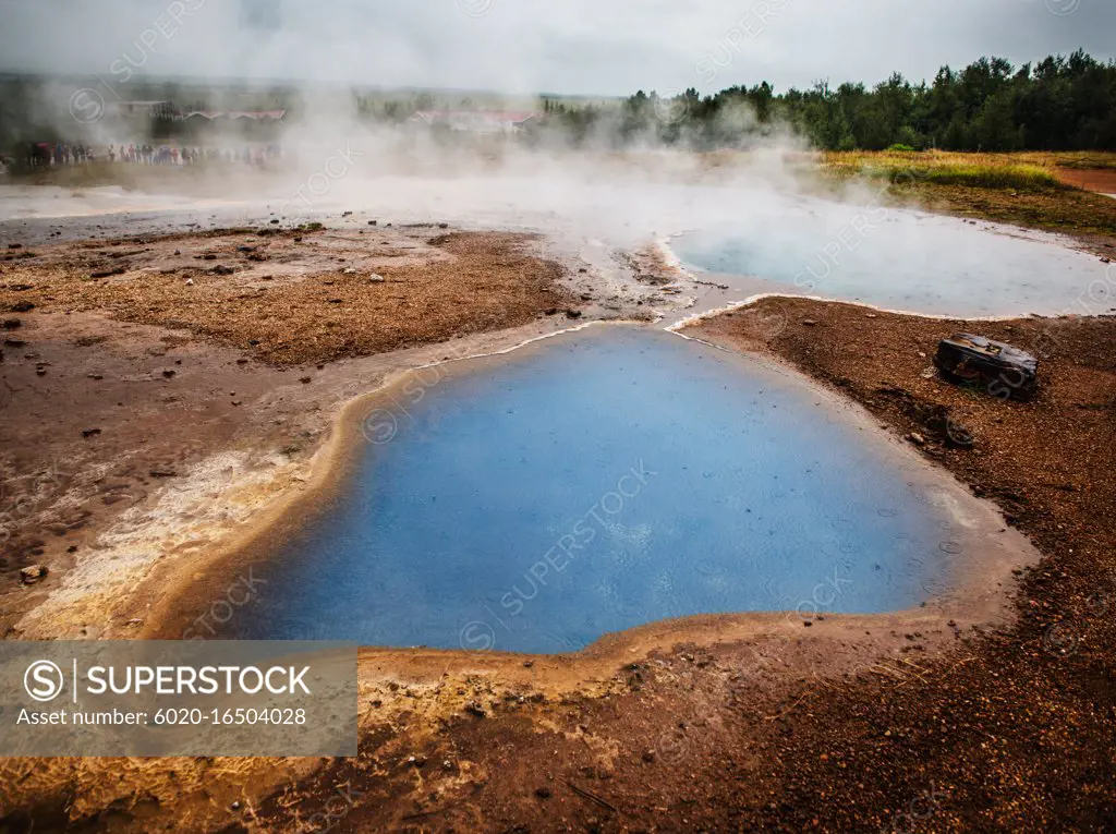 Blesi thermal spring, Haukadalur geothermal area, Golden Circle, Southern Iceland, Iceland, Scandinavia, Europe