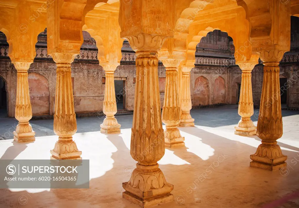 architectural detail of Amer fort, Jaipur India