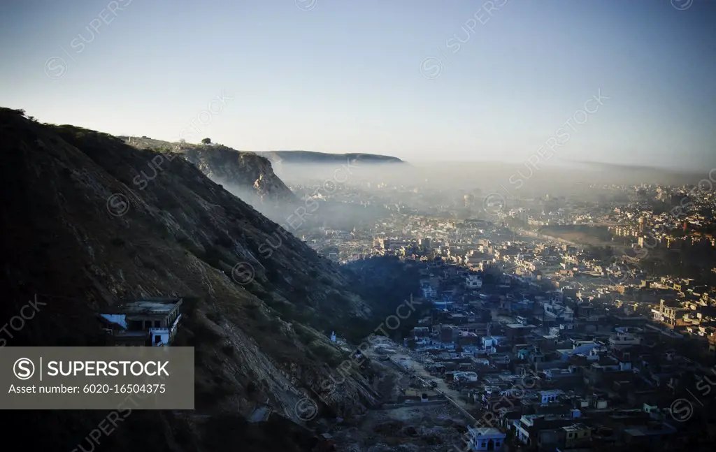 Aravalli hills over Jaipur, India