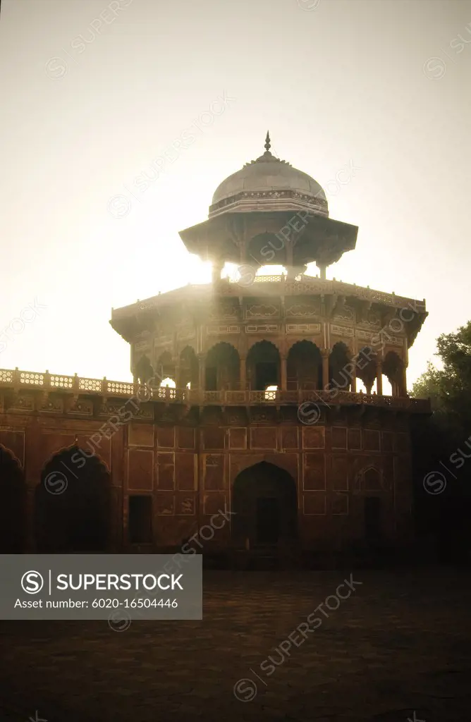 Red sandstone complex inside the Taj Mahal