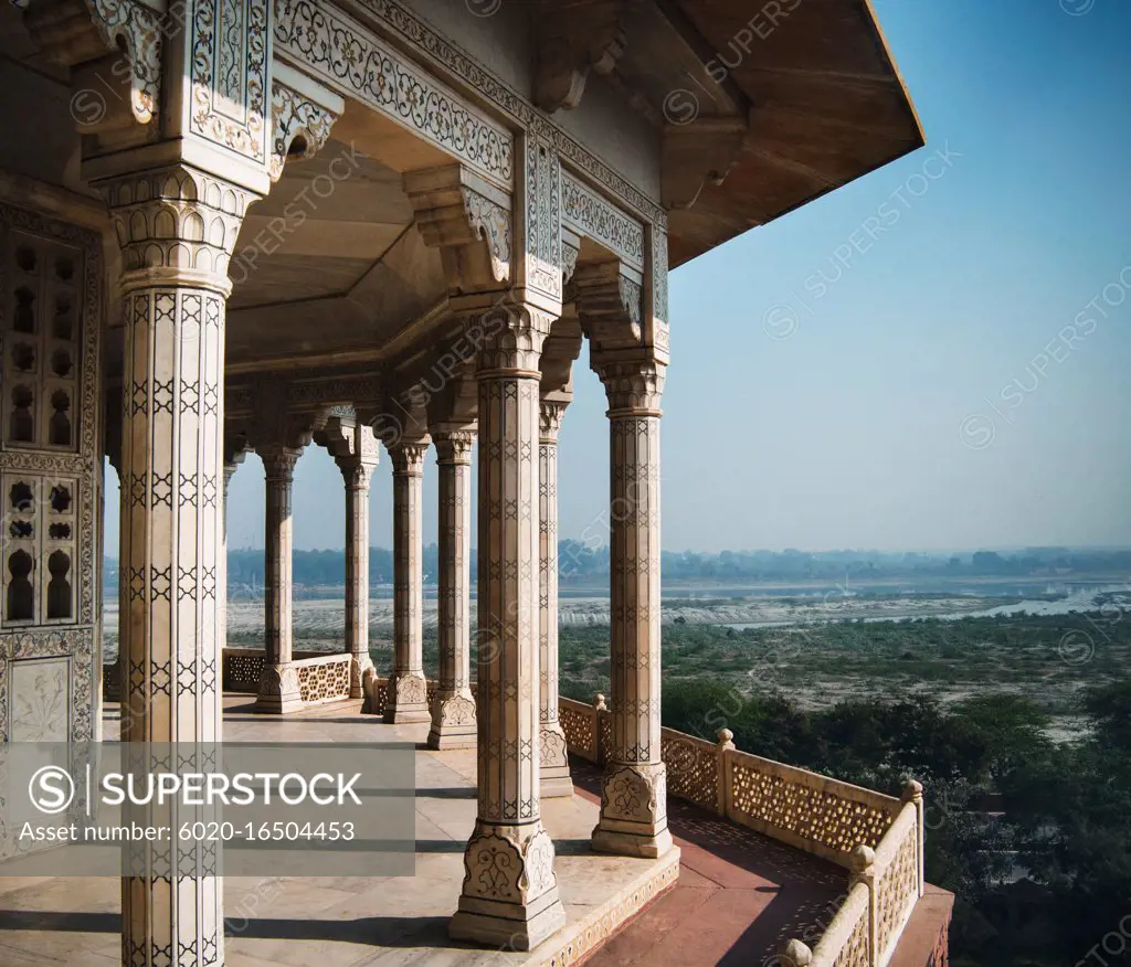 Architectural detail of Agra Fort, Agra, India