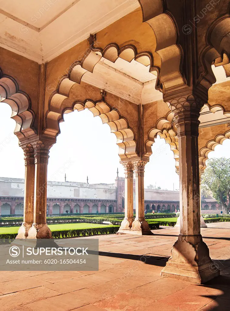 Architectural detail of Agra Fort, Agra, India