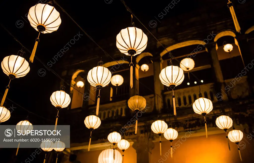 hanging lanterns in Hoi An, Vietnam, Southeast Asia