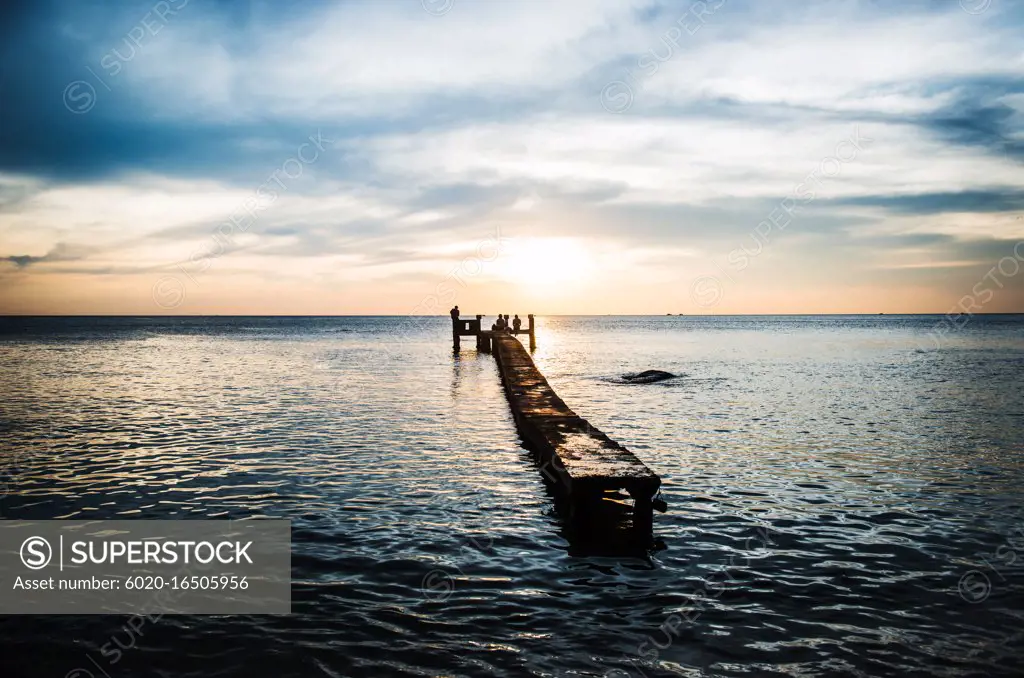 Dock on the beaches of Phu Quac, Vietnam, Southeast Asia