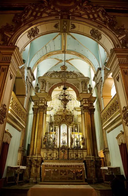 Interior of Nosso Senhor do Bonfim Cathedral, Salvador, Bahia, Brazil