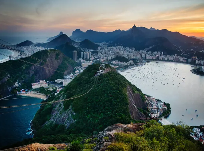 View of Rio de Janeiro from Sugarloaf mountain, Brazil