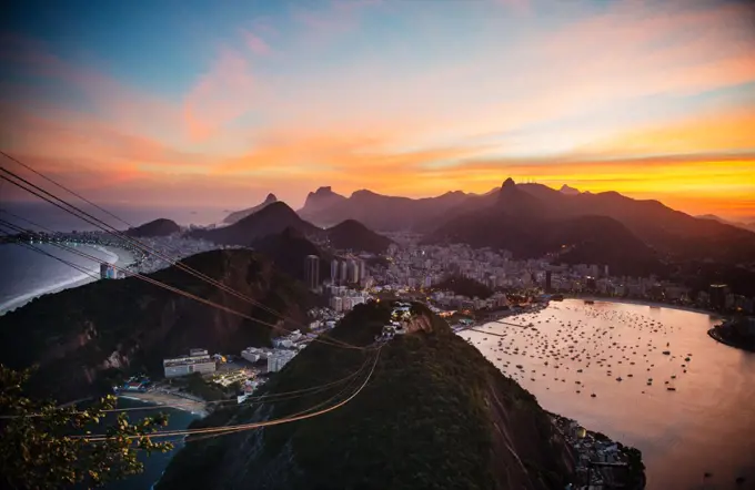 View of Rio de Janeiro from Sugarloaf mountain, Brazil