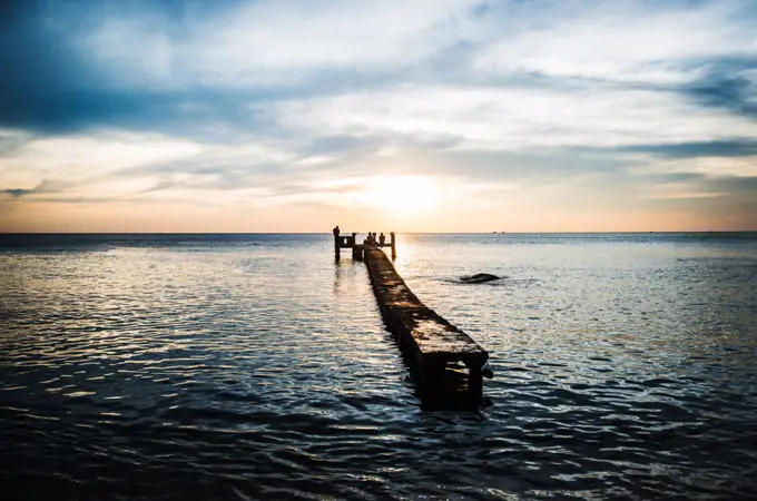 Dock on the beaches of Phu Quac, Vietnam, Southeast Asia