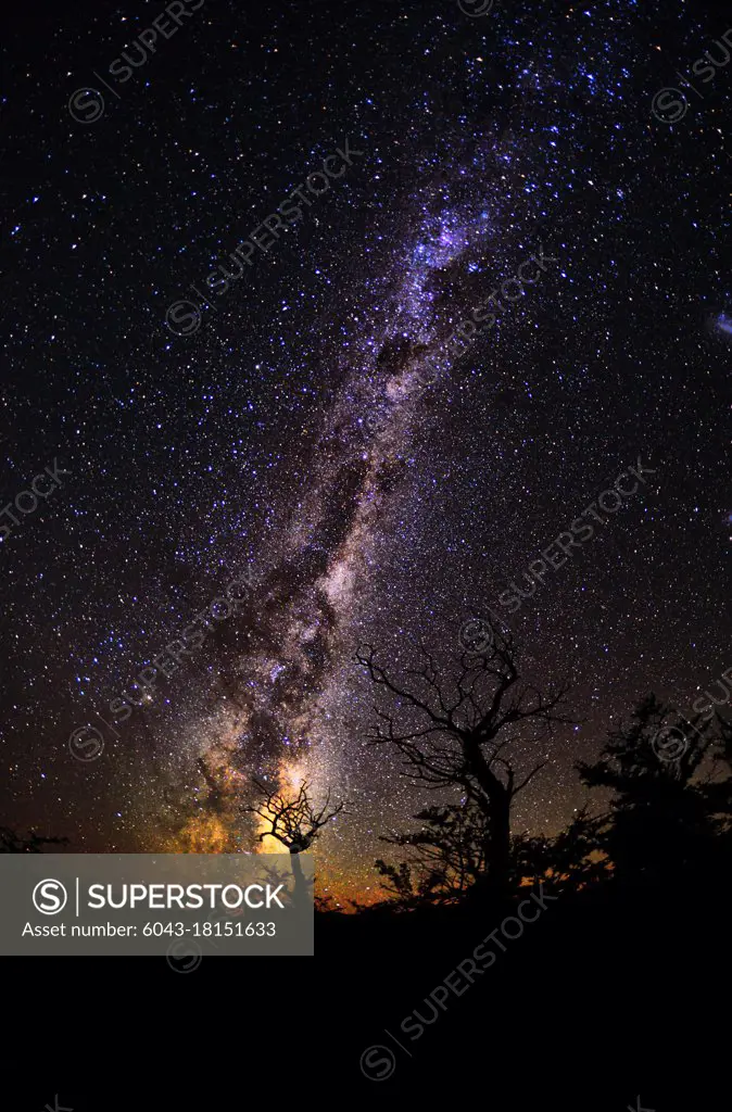 Starry night, milky way, Patagonia                                                                                                 