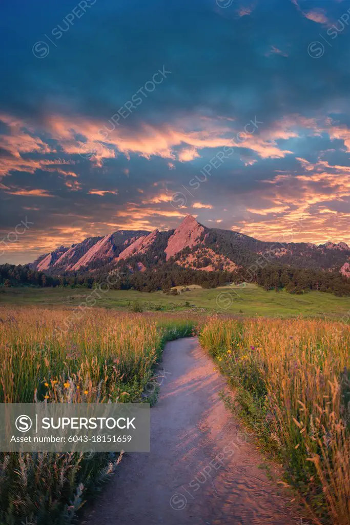 Early morning light in the Flatirons, Boulder Colorado