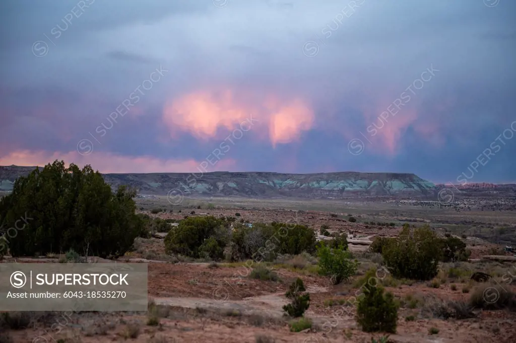 Desert sunset in Moab Utah