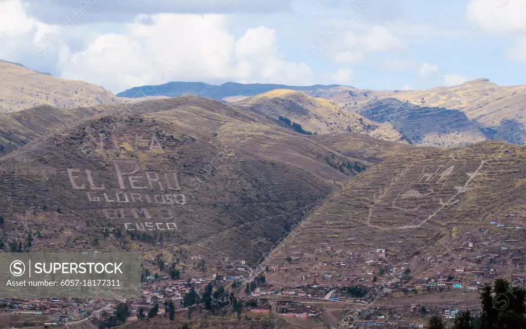 cusco landscape with roof tops