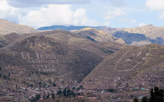 cusco landscape with roof tops