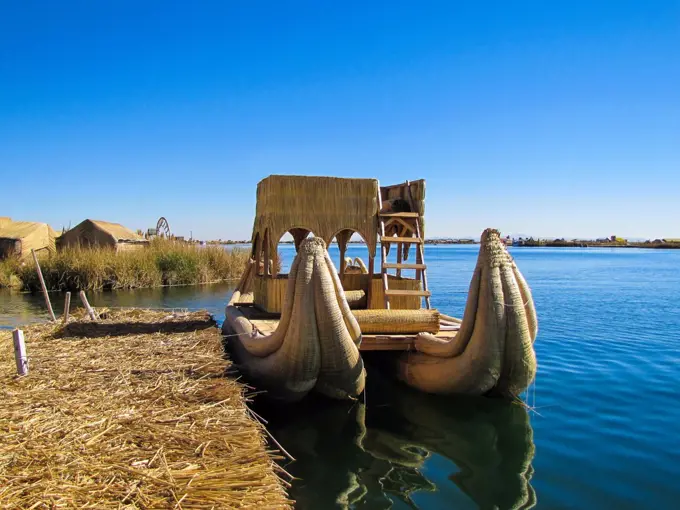 Titicaca lake from Peru waters