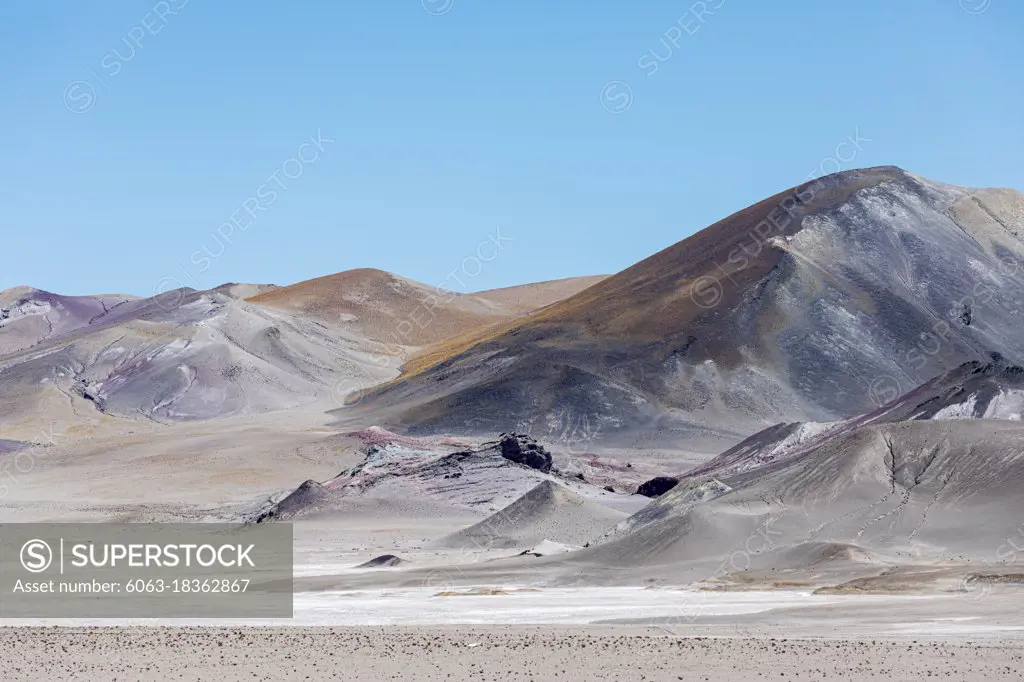 Area near the Argentine border with Chile in the Andean Central Volcanic Zone, Antofagasta Region, Chile. 