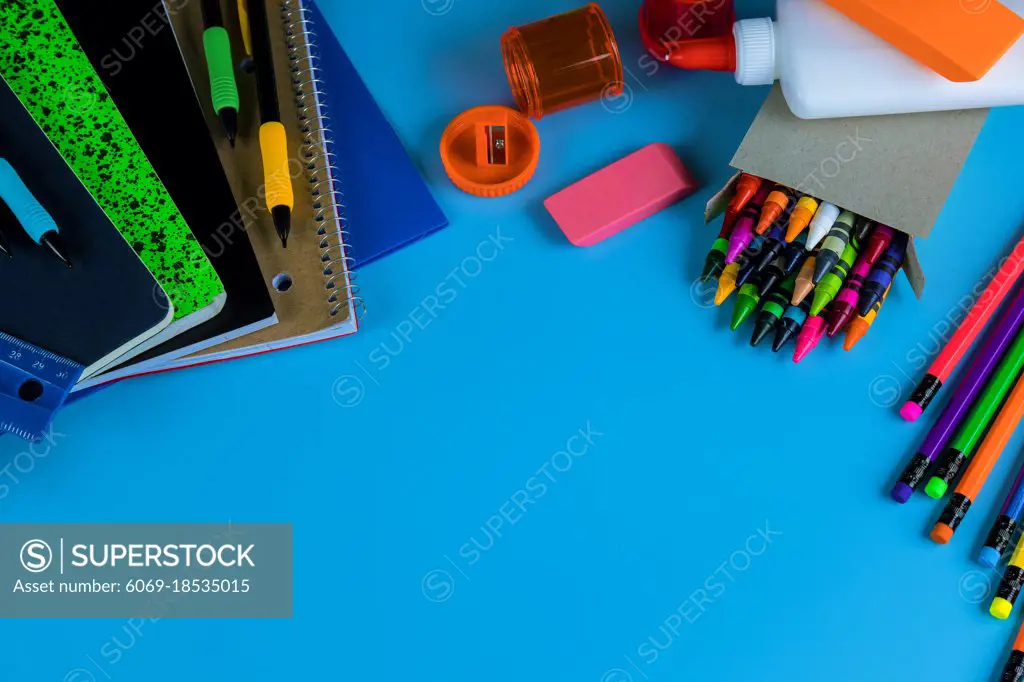 Back to school concept, student supplies for school