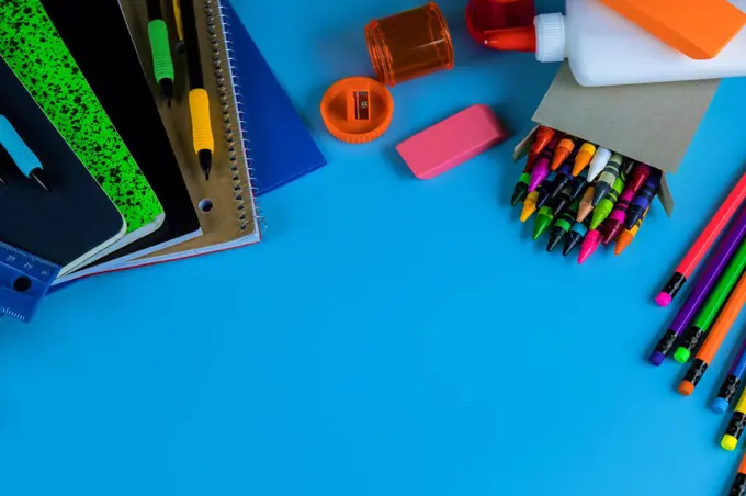 Back to school concept, student supplies for school