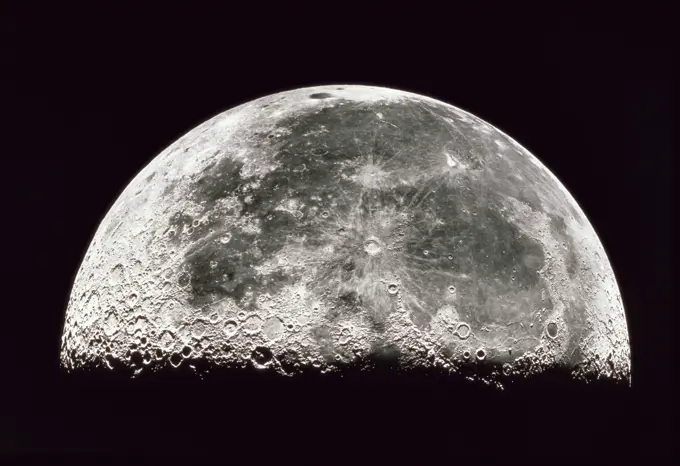 Close-up of a half moon