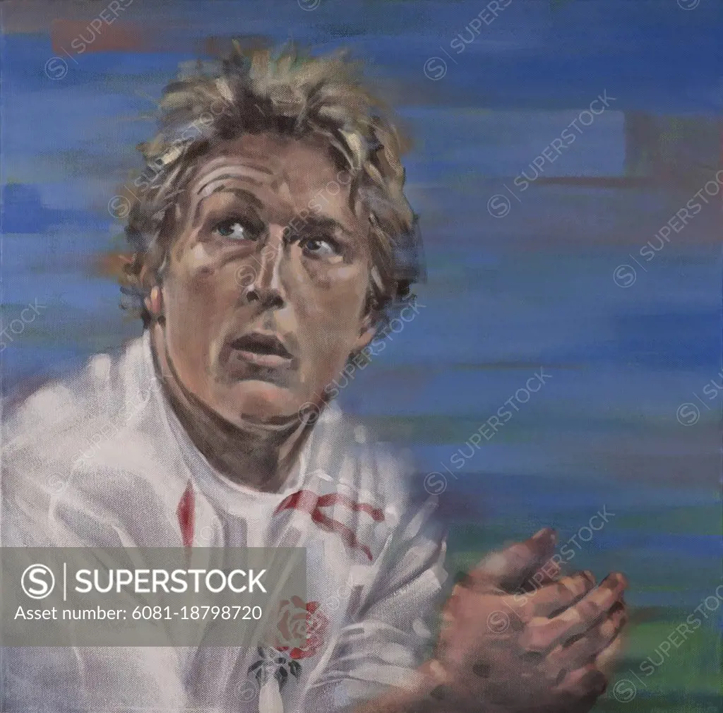 Fine art portrait of Jonny Wilkinson, Acrylic painting