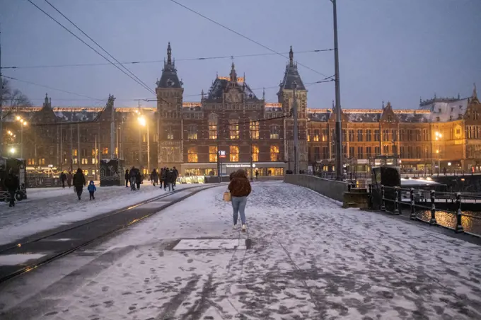 Netherlands, Amsterdam, January 2021. Illustration of daily life in Amsterdam, the Netherlands. Photograph by Martin Bertrand.Pays-Bas, Amsterdam, Janvier 2021. Illustration de vie quotidienne a Amsterdam aux Pays-Bas. Photographie de Martin Bertrand.