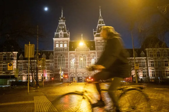 Netherlands, Amsterdam, January 2021. Illustration of daily life in Amsterdam, the Netherlands. Photograph by Martin Bertrand.Pays-Bas, Amsterdam, Janvier 2021. Illustration de vie quotidienne a Amsterdam aux Pays-Bas. Photographie de Martin Bertrand.