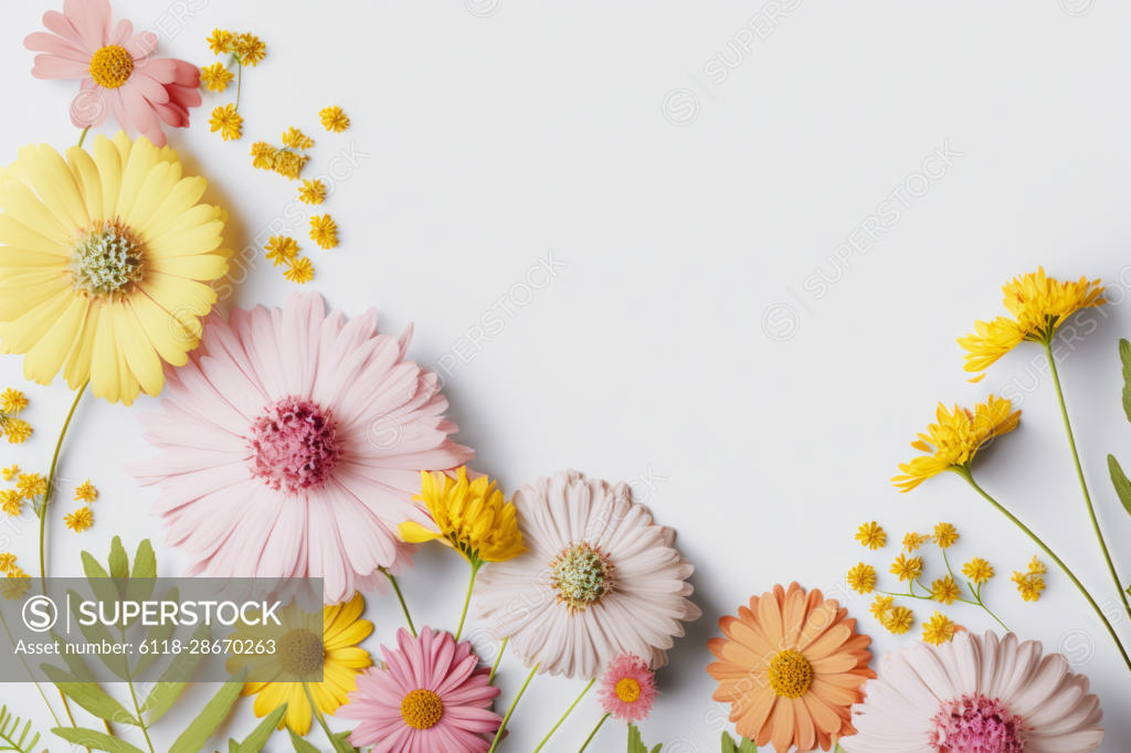 Un Fondo De Primavera Con Flores De Colores Pastel Es Una Obra De Arte Natural Que Muestra La